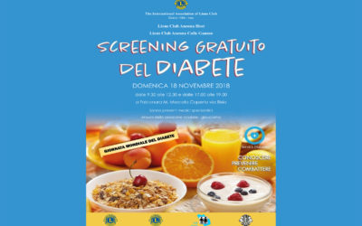 I Lions di Ancona per la giornata mondiale del Diabete – Ancona, 17 e 18 novembre