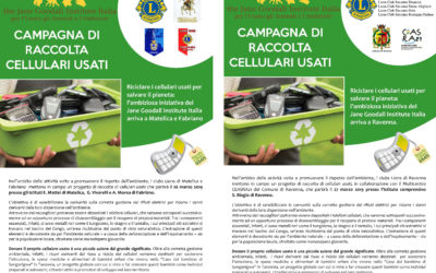 Campagna di raccolta cellulari usati – LC Ravenna, Fabriano e Matelica, 26 e 27 marzo