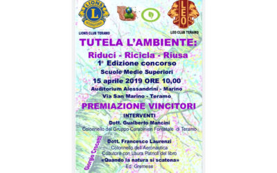 Tutela l’Ambiente: riduci, ricicla e riusa – LC Teramo, 15 aprile