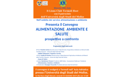 Alimentazione Ambiente e Salute, prospettive a confronto – LC Termoli Host, 21 giugno