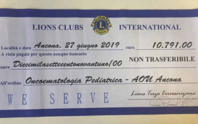 Service oncologia pediatrica: donazione da parte della III Circoscrizione A e B