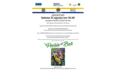Poesia al bar – LC Milano Marittima 100, 31 agosto
