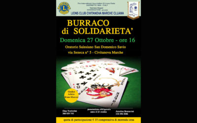 Burraco della solidarietà – LC Civitanova Marche Cluana, 27 ottobre