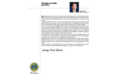 Messaggio del Presidente Internazionale
