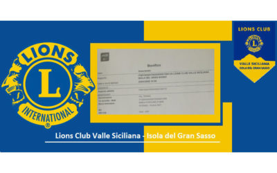 Donazione del LC Isola del Gran Sasso Valle Siciliana, 29 marzo 2020