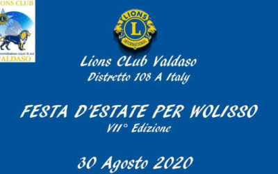 Raccolta fondi per Wolisso – LC Vasldaso, 30 agosto 2020