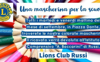 Una mascherina per la scuola – LC Russi, 8 settembre 2020