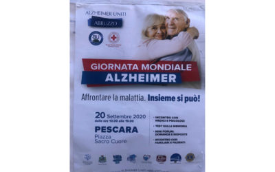 Il LC Pescara Valpescara in Piazza per la giornata mondiale Alzheimer, 20 settembre 2020