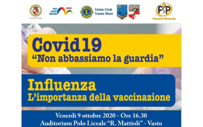 Covid19 – non abbassiamo la guardia – LC Vasto Host, 9 ottobre 2020