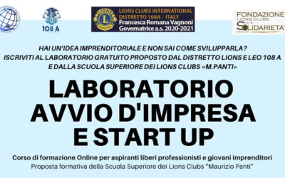 Laboratorio avvio d’impresa e start up – Scuola Panti, dicembre 2020