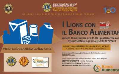 Nuova collaborazione con il “Banco alimentare”, 16 novembre 2020