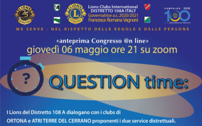 Question Time sui Service Distrettuali per il 2021-22, 6 maggio 2021