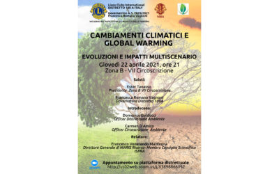 Cambiamenti climatici e global warming, evoluzione e impatti, multiscenario, 22 aprile 2021