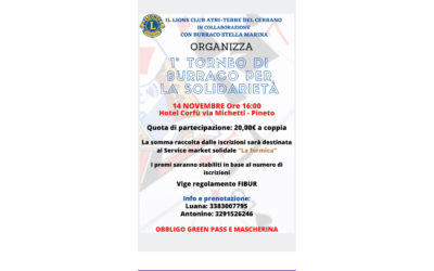 Burraco della solidarietà – LC Atri Terre del Cerrano, 14 novembre 2021