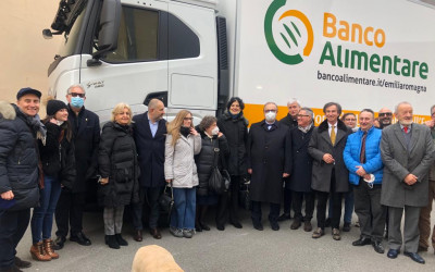 Consegna camion refrigerato al Banco Alimentare, 5 febbraio 2022