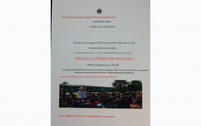 Raccolta fondi per Wolisso – LC Valdaso, 21 agosto 2022
