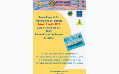 Screening gratuito – LC Larino, 9 luglio 2022