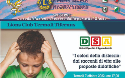 I colori della dislessia – LC Termoli Tifernus, 6 ottobre 2022