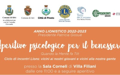 Aperitivo psicologico per il benessere – LC Atri Terre del Cerrano, 19 febraio, 5 marzo, 19 marzo, 23 aprile 2023