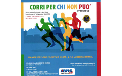 Corri per chi non può – LC Rubicone e LC Forlì Host, 4 giugno 2023