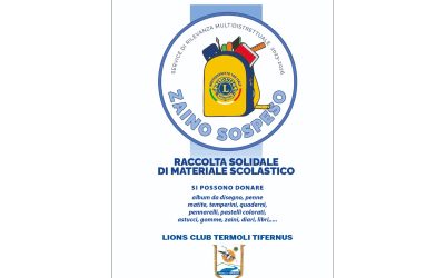 Zaino sospeso – LC Termoli Tifernus, 14 settembre 2023