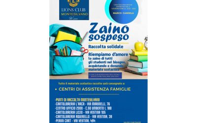 Zaino sospeso – LC Montesilvano, 16 settembre 2023