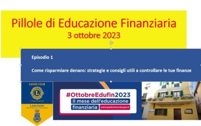 Educazione finanziaria – LC Lanciano, 3 ottobre 2023