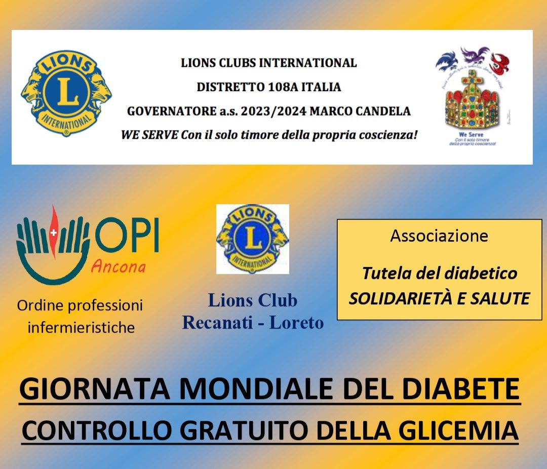 Controllo glicemia – LC Recanati, 12 novembre 2023