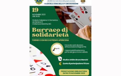 Torneo di Burraco – LC 4° Circoscrizione, 19 novembre 2023