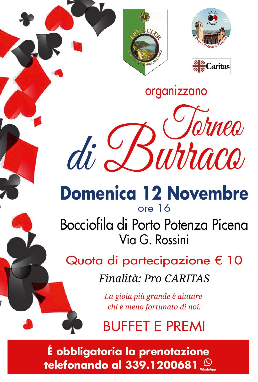 Toreo di Burraco – LC Castelfidardo Riviera del Conero, 12 novembre 2023