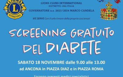 Screening diabete – LC di Ancona, 18 novembre 2023