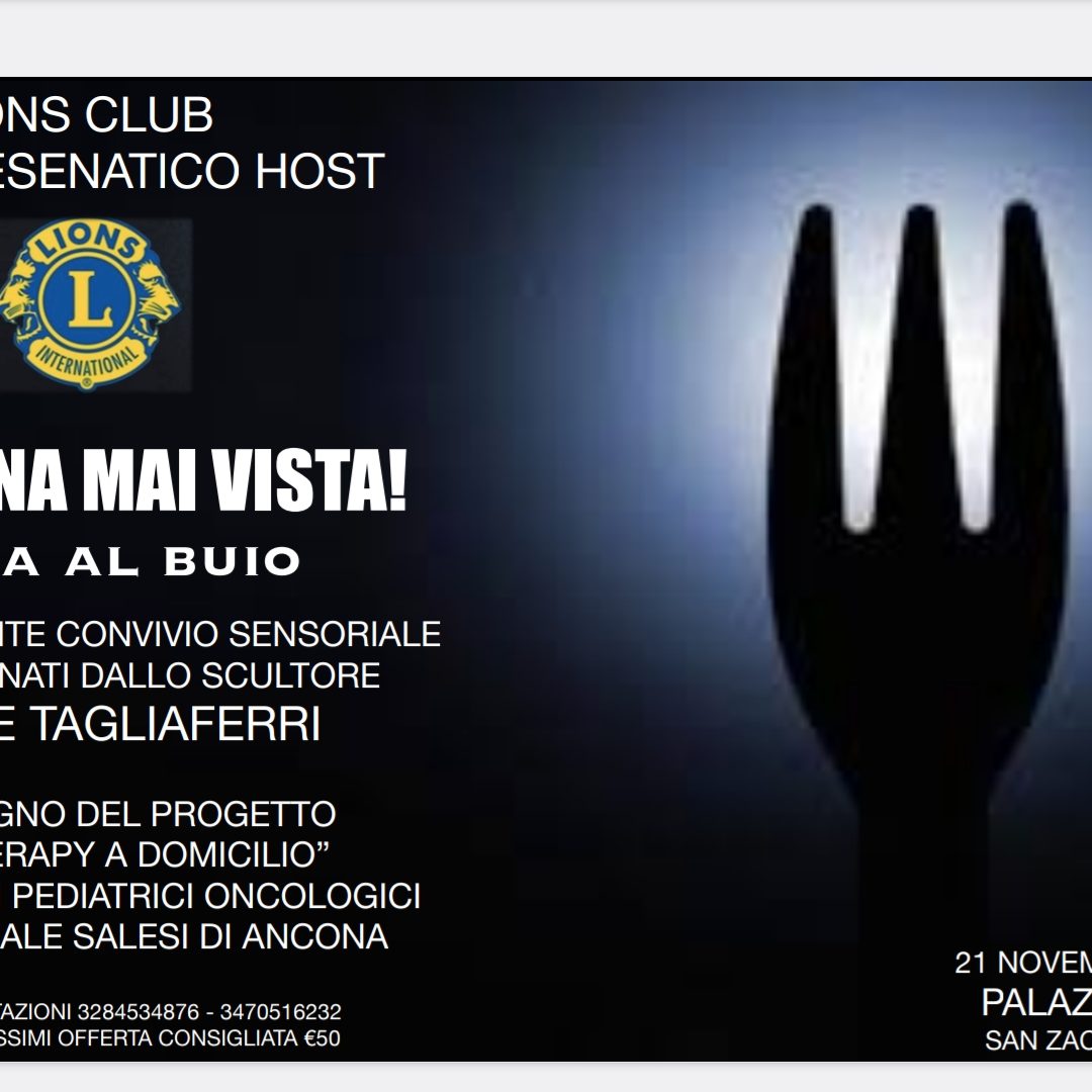 Cena al buio – LC Cervia Cesenatico, 18 novembre 2023