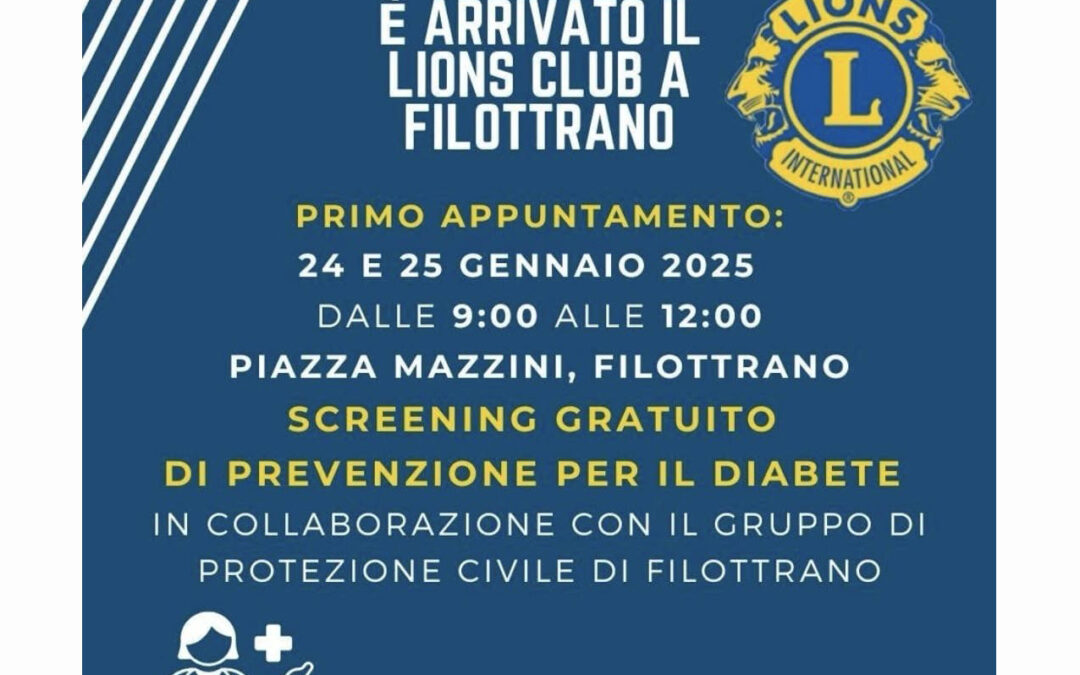 Screening diabete – LC Osimo e LC Filottrano, 24 e 25 gennaio 2025