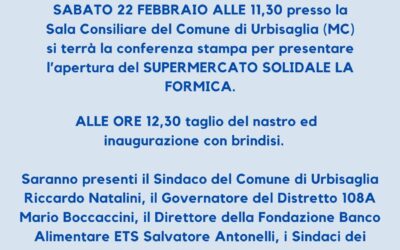 SUPERMERCATO SOLIDALE LA FORMICA – LC Macerata Sferisterio, 22 febbraio 2025