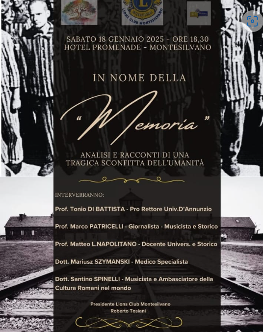 IN NOME DELLA “Memoria” – LC Montesilvano, 18 gennaio 2025
