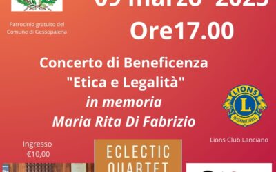 Concerto di Beneficenza “Etica e Legalità” – LC Lanciano, 9 marzo 2025