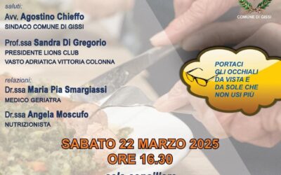 Terza età: alimentazione e sano stile di vita – LC Vasto Adriatica Vittoria Colonna, 22 marzo 2025