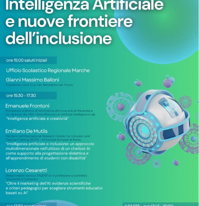 Intelligenza Artificiale e nuove frontiere dell&rsquo;inclusione &ndash; LC San Benedetto del Tronto, 6 maggio 2025