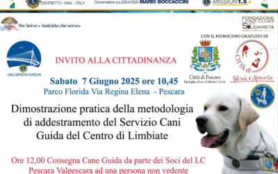 Dimostrazione Servizio Cani Guida del Centro di Limbiate – LC Pescara Valpescara, 7 giugno 2025