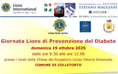 Prevenzione diabete – LC Larino, 19 ottobre 2025