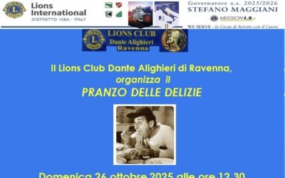 Pranzo delle delizie – LC Dante Alighieri, 26 ottobre 2025