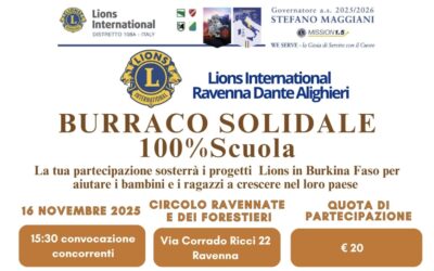 Torneo di Burraco – LC Ravenna Dante Alighieri, 16 novembre 2025