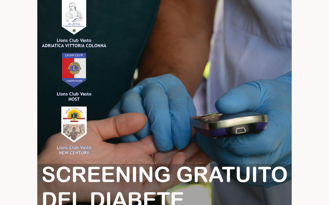 Screening gratuito del diabete – LC Vasto Adriatica Vittoria Colonna, 12 ottobre 2025