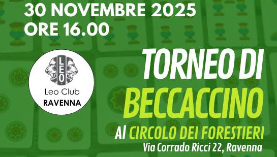 Torneo di Beccaccino, Leo Club Ravenna, 30 novembre 2025