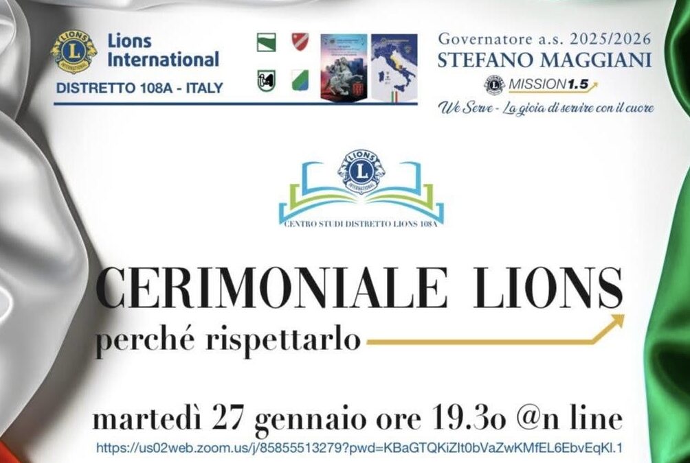 Cerimoniale Lions, 27 gennaio 2026