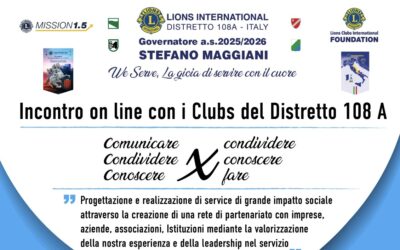 Incontro online con il Distretto, ore 19 del 22 aprile 2026