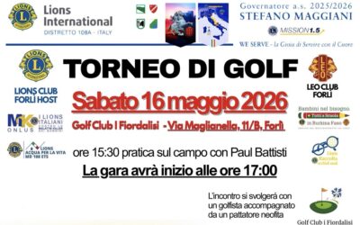 Torneo di golf &ndash; Forl&iacute;, 16 maggio 2026