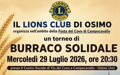 Burraco solidale – LC Osimo – 29 luglio 2026