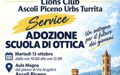Adozione scuola di ottica – LC Ascoli Piceno Urbs Turrita, 13 ottobre 2026