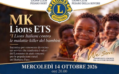 Mk Lions ETS – LC Pesaro Host e LC Pesaro della Rovere, 14 ottobre 2026